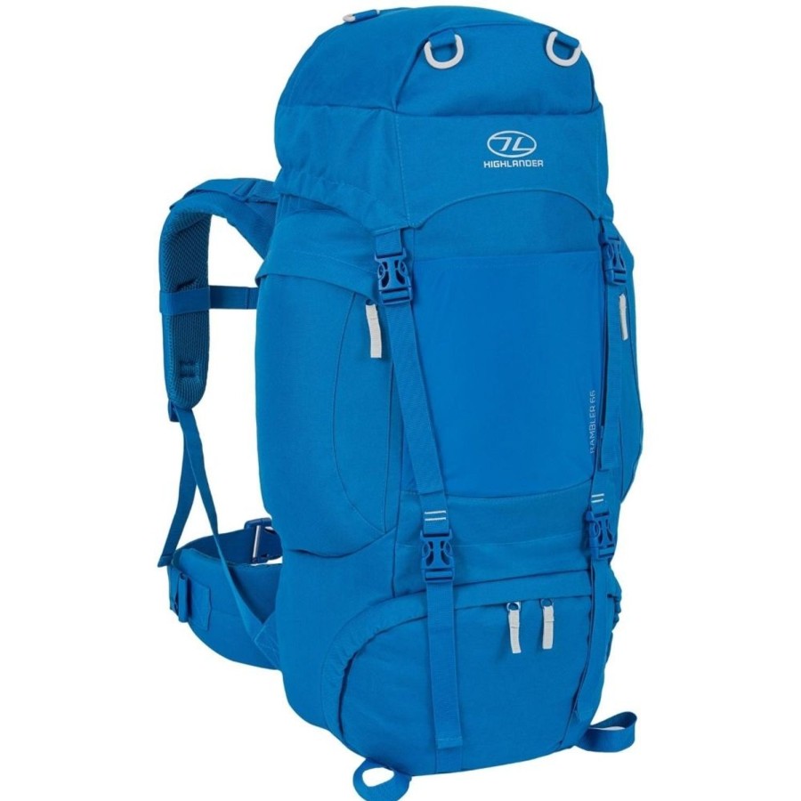 Rygsaekke Highlander Backpacker Rygsaekke | Rambler Rygsaek - 66 Liter - Bla